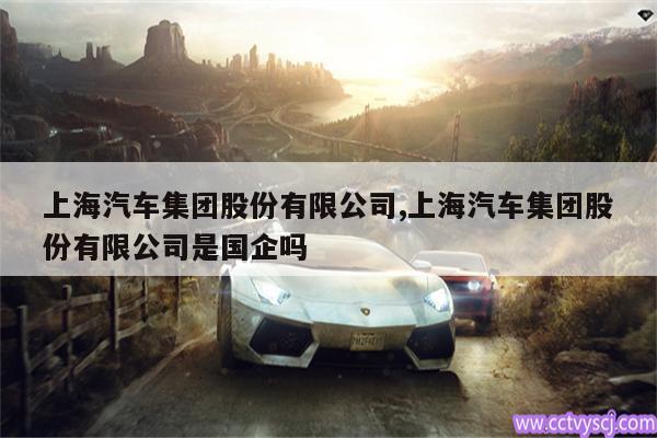 上海汽车集团股份有限公司,上海汽车集团股份有限公司是国企吗 