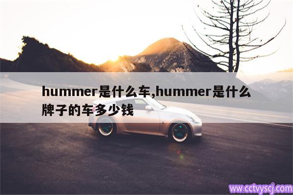 hummer是什么车,hummer是什么牌子的车多少钱 